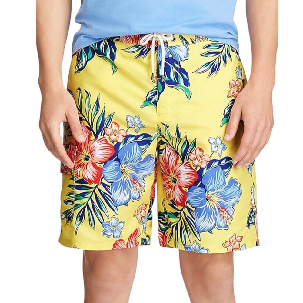 Polo Ralph Lauren Kailua Swim Trunks Hawaiian Floral Print